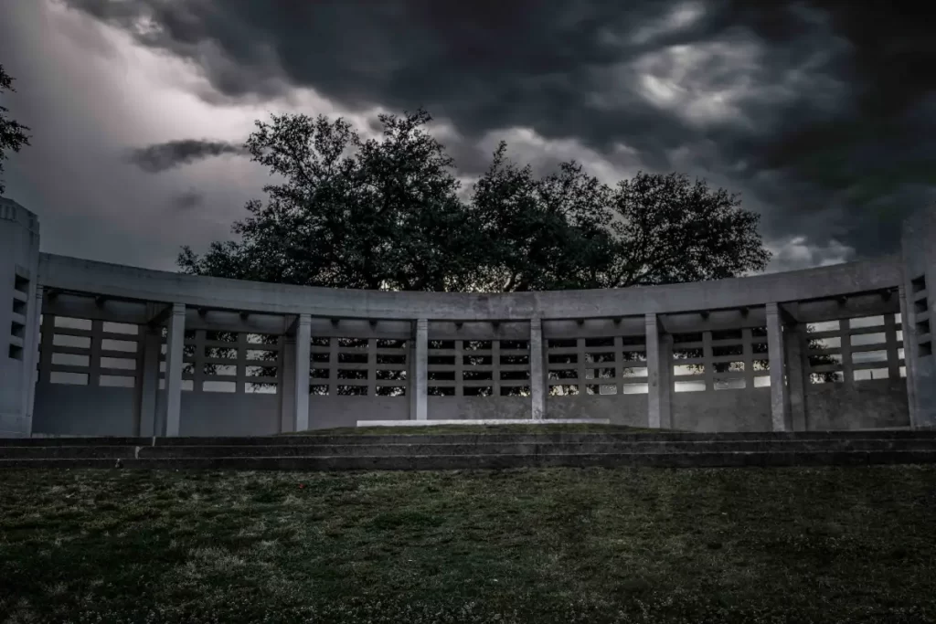 A grassy area with a dark past