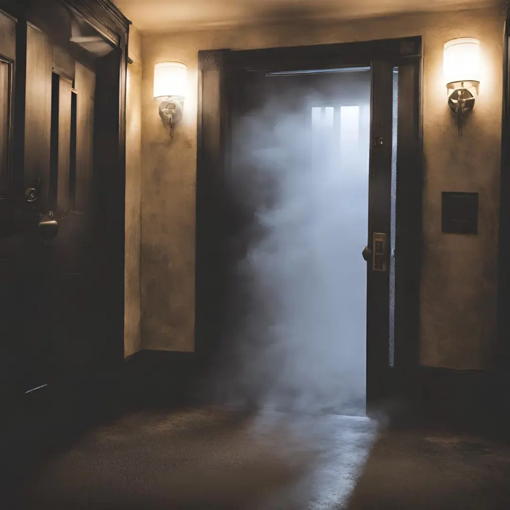 A mist in a doorway