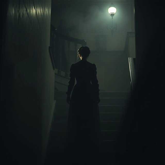 Ghost on stairs