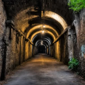 A brick tunnel