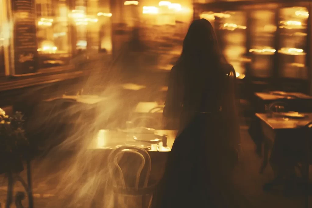 A ghost in a restaurant