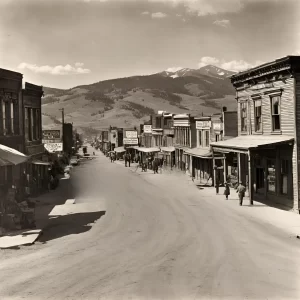 A depiction of Tombstone in the 1800s