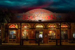 In front of Big Nose Kate's Saloon