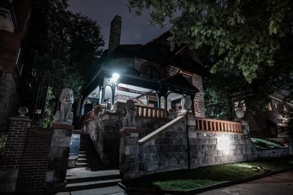 Stairway to a haunted house